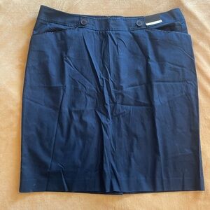 Lane Bryant Dark Blue Skirt with Button Accent